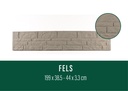 Plaque béton FELS Droite NATUREL 199/38,5cm (B)