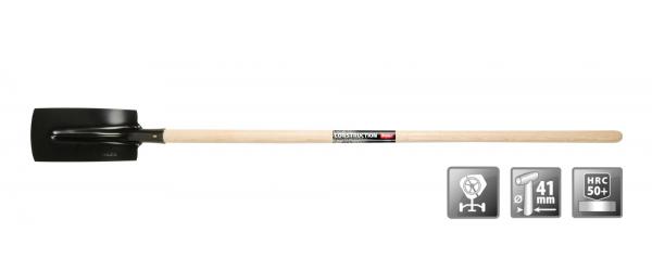 Pelle pose cable 140mm manche frene cire