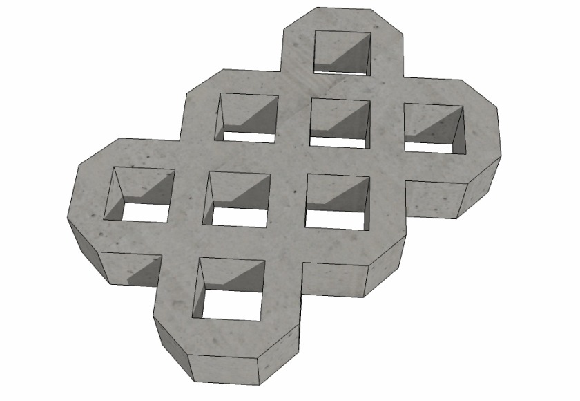 [dalgaz604012gris] Dalle Gazon 60x40x12 cm