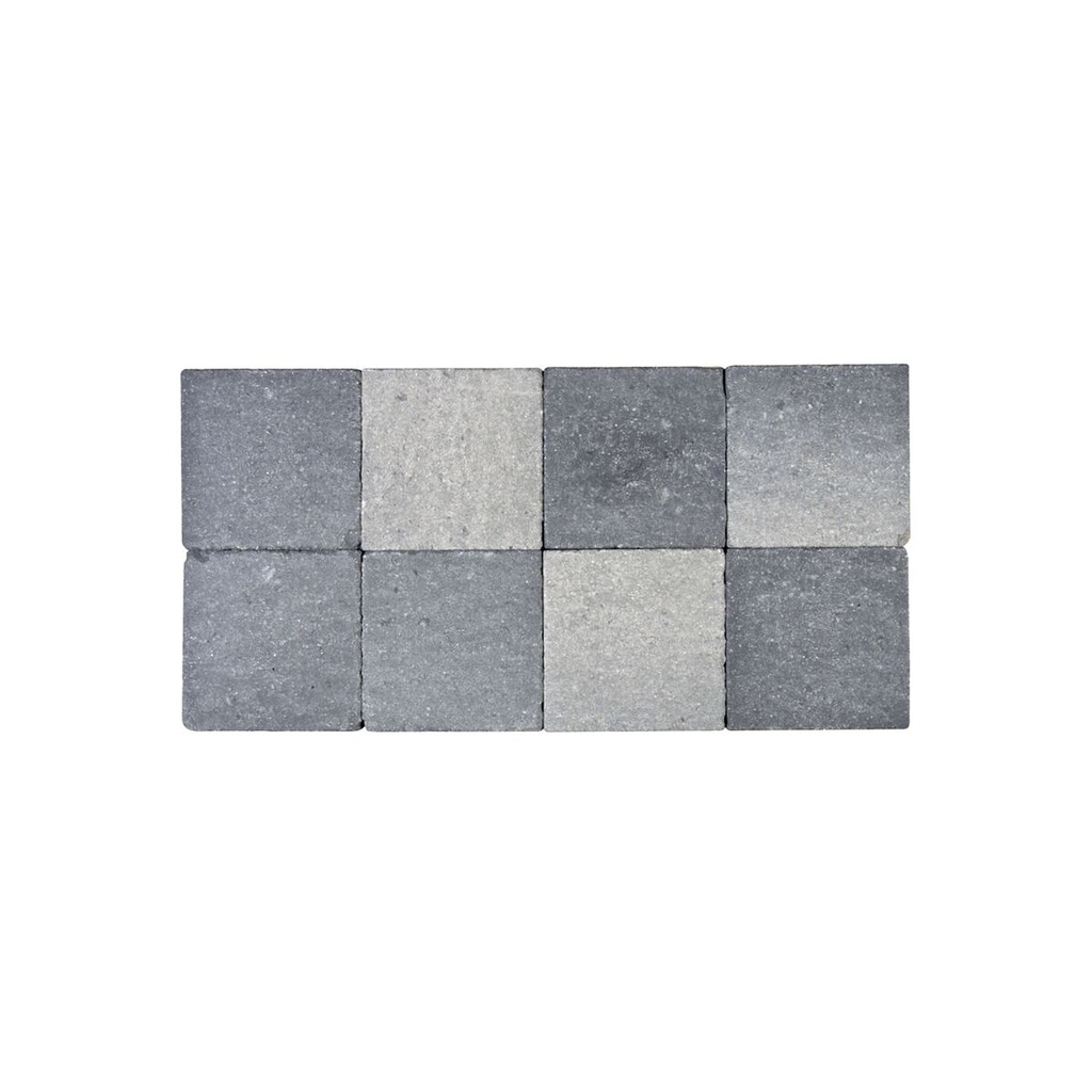 Pavé Coeck In-Line Tambouriné 20x20x6 cm Gris-Noir (€/m²)
