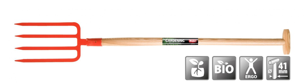 [304300T] FOURCHE bêche 4T 300X180MM T-ST 95CM