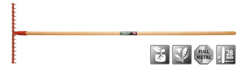 RATEAU DE JARDIN 16T/470MM M/ST 1.5M