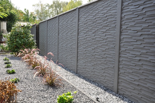[plaoceantdf] Plaque Droite Beton 200/40 OCEANIC Anthracite DF (65kg/p)