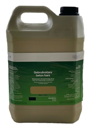 [resbetsab1020] Résine béton Couleur SABLE RAL 1020 5L