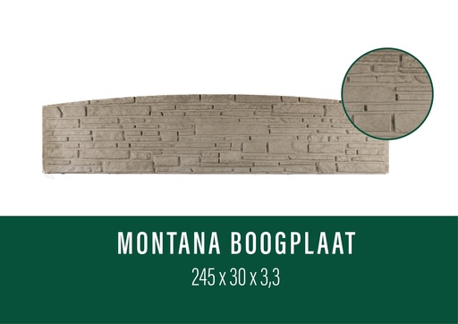 [PLAMONNATARRB] Plaque béton MONTANA Arrondie NATUREL 199/38,5cm (B)